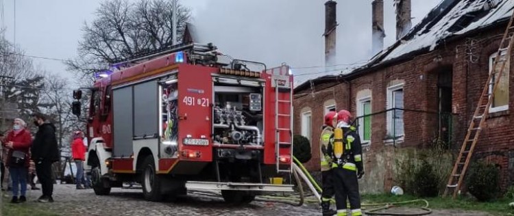 Pożar budynku mieszkalnego w Golczewie